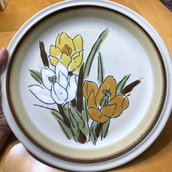 Vintage Acsons ADELA Flowers 10.5" Dinner Plate Stoneware #2011 Japan - Picture 1 of 6